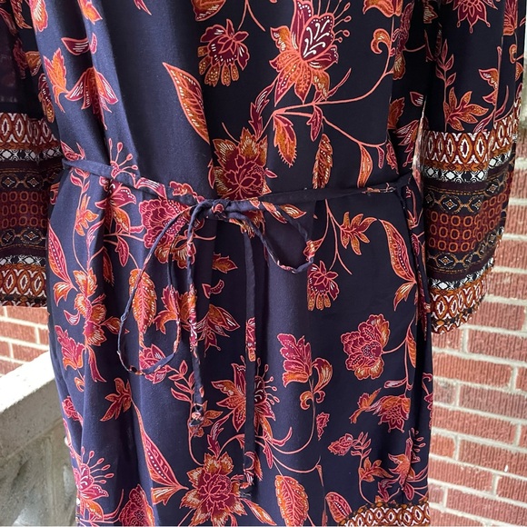 beachlunchlounge Women's Floral 3/4 Length Sleeve Mini Dress - size S - Picture 4 of 8